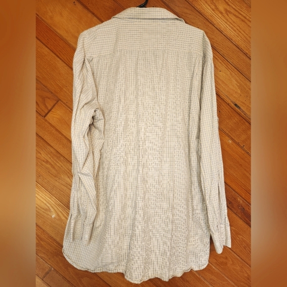 Steve & Barry's blue and yellow XXL checkered long sleeve button up shirt - Picture 7 of 11